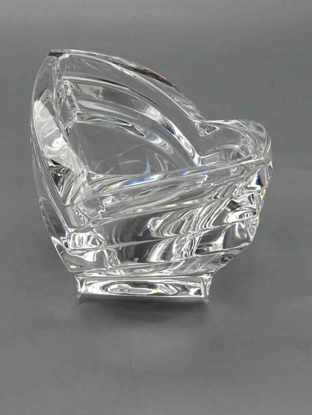 Vintage Mikasa Crystal Art Deco Votive Candle Holder/Trinket Dish - Germany